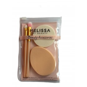 MELISSA SET 2 SPUGNE MAKE UP E 2 PENNELLI PER LA CURA DEL VISO