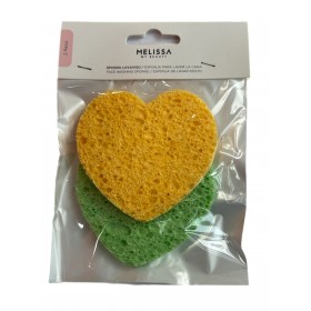 MELISSA SPUGNA LAVAVISO A FORMA DI CUORE CM. 8,5x7,5 PZ. 2