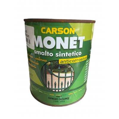 MONET SMALTO SINTETICO ANTICORROSIVO GRIGIO SCURO RAL 7021 ML. 750