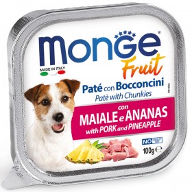 MONGE FRUIT dog pork/pineapple gr.100