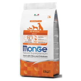 MONGE MANGIME PER CANI ALL BREEDS ADULT MONOPROTEIN ANATRA CON RISO E PATATE KG.2,5