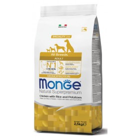 MONGE MANGIME PER CANI ALL. BRE. ADULT pollo/riso/pa Kg. 2,5