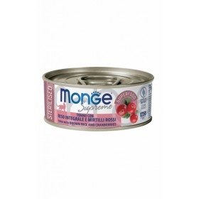 MONGE SUPREME STERILISED. TONNO/RISO MIRTILLI ROSSI gr. 80