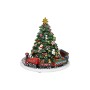 Nataluna Albero di Natale Carillon Musicale con Trenino – 16x16x16 cm