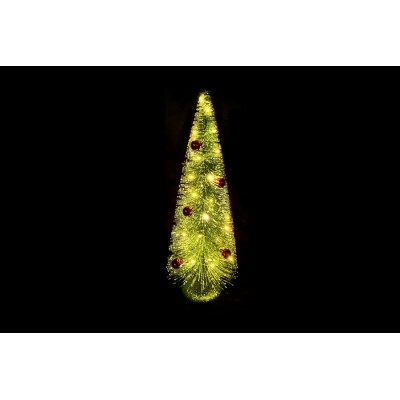 NATALUNA ALBERO DI NATALE LUMINOSO  CON 40LED A BATTERIA E CON TIMER CM. 15x35x40