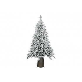 Nataluna Albero di Natale Macao Innevato con Base Tronchetto – 2037 Rami – Altezza 210 cm