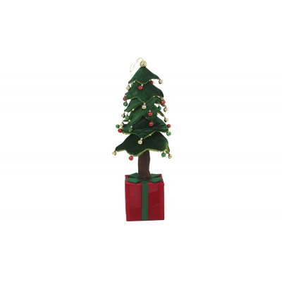 NATALUNA ALBERO DI NATALE PIEGHEVOLE M. XKT003 COLORE VERDE/ROSSO CM. 80