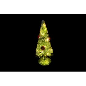 NATALUNA ALBERO NATALE LUMINOSO CON  20LED A BATTERIA CON TIMER PE CM. 9X17-20
