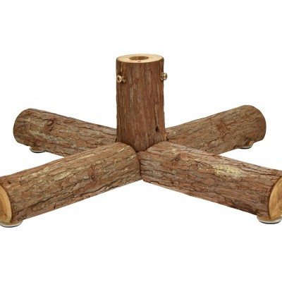 Nataluna Base in Legno per Albero di Natale – 60x60x30 cm – per Alberi da 180 a 240 cm