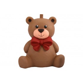 Nataluna Base per Albero di Natale a Forma di Orsetto con Fiocco Rosso – Diametro 52x60h cm