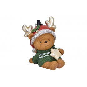 NATALUNA BASE PER ALBERO DI NATALE A FORMA DI ORSO CON LED CM. 28x25x36h.