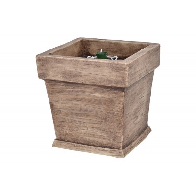 Nataluna Base per Albero di Natale a Forma di Vaso Marrone – 40x40x36+5h cm