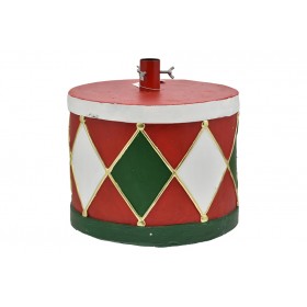 Nataluna Base per Albero di Natale con Decoro a Forma di Tamburo – Diametro 32x25 cm