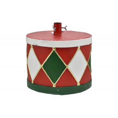 Nataluna Base per Albero di Natale con Decoro a Forma di Tamburo – Diametro 32x25 cm