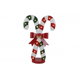 NATALUNA CANY CANE DI NATALE CON LED LED CM. 32x14x48