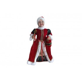 NATALUNA MAMMA NATALE PER ADDOBBO DI CASA M.P04-32 COLORE BORDEAUX CM. 80