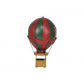 NATALUNA MONGOLFIERA DI NATAELE DI COLORE ROSSO/VERDE CM. 25x25x42,5h.