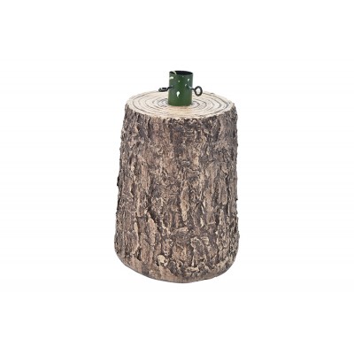 NATALUNA TRONCHETTO BASE A FORMA DI TRONCO PER ALBERO DI NATALE SCURO diam. 33x23x50+5h. cm.