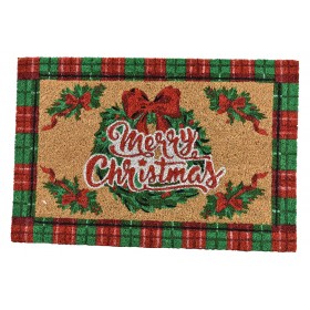 NATALUNA ZERBINO DI NATALE DI COLORE ROSSO&amp;BEIGE CM. 40x60x1,5