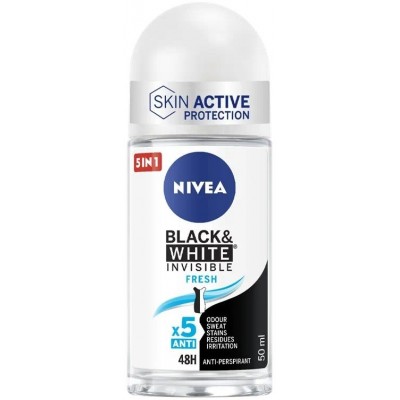 NIVEA DEODORANTE ROLL ON BLACK & WHITE INVISIBLE FRESH ML. 50