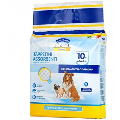 CLENDY PET TAPPETINI ASSORBENTI CON CLOREXIDINA CM. 60X60 PZ. 10